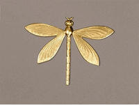 Small Brass Dragonfly Artistic Metal Stamping