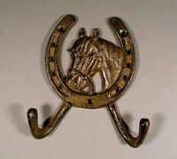 Small Horse & Horseshoe Double Hook