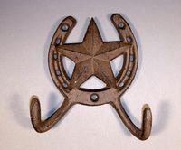 Small Horseshoe Star Double Coat Hook