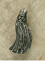 Small Tassel Pewter Cabinet Knob/Pull (Left Facing)