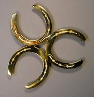 Solid Cast Brass Horseshoe Trivet