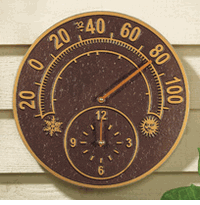 Solstice Thermometer/Clock Combo