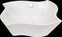Spinetic White Vitreous China Over Counter Vessel Sink
