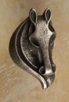 Stallion Horse Pewter Knob/Pull (Facing Left)