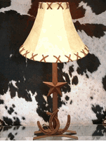 Star Table Lamp With Crossed Horseshoes (H-Base)