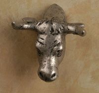 Steer Head Pewter Cabinet Pull