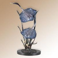 Sting Ray Duo Metal Art Sculpture