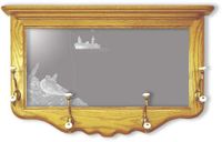 "Strike Zone Walleye" Fish Etched Mirror Coat Rack
