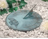 Sundials Verdigris Solid Brass, 10" Sundial