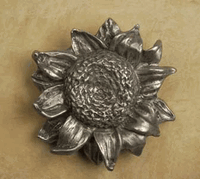 Sunflower Cabinet Knob/Pull In Pewter