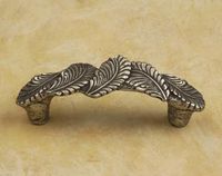 Swirl Leaf Pewter Cabinet Pull