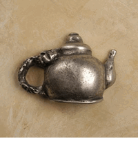 Tea Pot Pewter Cabinet Knob/Pull (Facing Right)