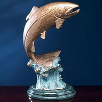 "The One That Got Away" Salmon Metal Art Sculpture