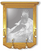 "The Promise" Eagle Etched Mirror Coat Rack