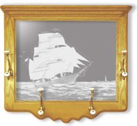 "The Young America" Sailing Mirror Coat Rack