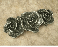 Three Roses Cabinet Pull In Pewter