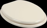 Toilet Seats, Bone Hardwood Elongated Toilet Seat, PVD Brass Hinge