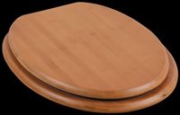 Toilet Seats, Dark Bamboo, Elongated Toilet Seat, PVD Brass Hinge