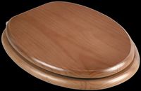 Toilet Seats, Dark Pine Elongated Toilet Seat, Chrome Hinge