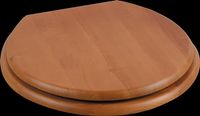 Toilet Seats, Golden Oak Finish Hardwood, Big Lou Toilet Seat, Chrome Hinge