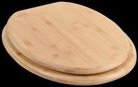 Toilet Seats, Light Bamboo Elongated Toilet Seat, PVD Brass Hinge