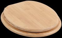 Toilet Seats, Light Bamboo Round Toilet Seat, PVD Brass Hinge