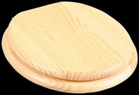 Toilet Seats, Light Pine Round Toilet Seat, PVD Brass Hinge