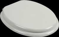 Toilet Seats, White Hardwood Elongated Toilet Seat, Solid Brass Hinge