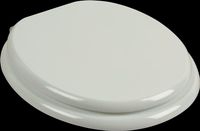 Toilet Seats, White Hardwood Round Toilet Seat, Chrome Hinge