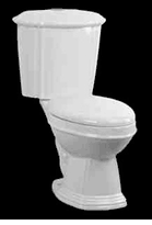 Toilets White Vitreous China, Sheffield White Round Toilet, Dual Top Flush