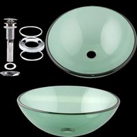 Tourmaline Green Glass Vessel Sink