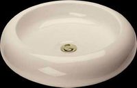 Tranquility Bone Vitreous China Over Counter Vessel Sink