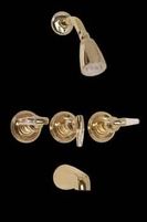 Tub Sets Brass , Tub/Shower Set w/Lucite Lever Handles