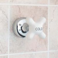 Tub Sets Bright Chrome, Includes hot and cold valves and spout