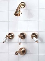 Tub Sets Bright Solid Brass, Parisian Tub/Shower Set