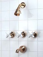 Tub Sets Bright Solid Brass, Philadelphia Tub/Shower Set