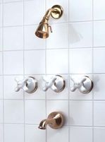 Tub Sets Bright Solid Brass, Philadelphia Tub/Shower Set