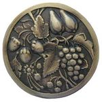 Tuscan Bounty Cabinet Knob, Antique Brass