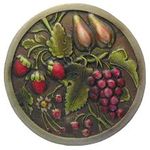 Tuscan Bounty Cabinet Knob, Hand Tinted Brass