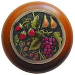 Tuscan Bounty Cherry Cabinet Knob, Hand Tinted Brass