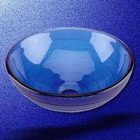 Vessel Sink, Frosted Blue, Circle Textured Mini Vessel Sink