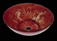 Vessel Sinks, Beltane Rust-Colored Glass, Round Vessel Sink