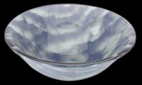 Vessel Sinks, Cirrus Blue/White Glass, Hat-Shaped Vessel Sink