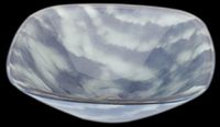 Vessel Sinks, Cirrus Blue/White Glass, Square Vessel Sink