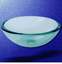 Vessel sinks, Clear Glass, Round Petite Vessel Sink