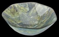 Vessel Sinks, De Aarde Green Glass, Heptagon Vessel Sink