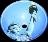 Vessel Sinks, Double Layered Liberty, Round Glass Vessel Sink