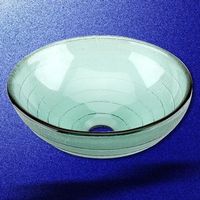 Vessel Sinks, Frosted Green, Circle Textured Mini Vessel Sink