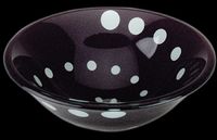 Vessel Sinks, Helix Black/White Glass, Hat-Shaped Vessel Sink