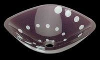 Vessel Sinks, Helix Black/ White Glass, Square Vessel Sink